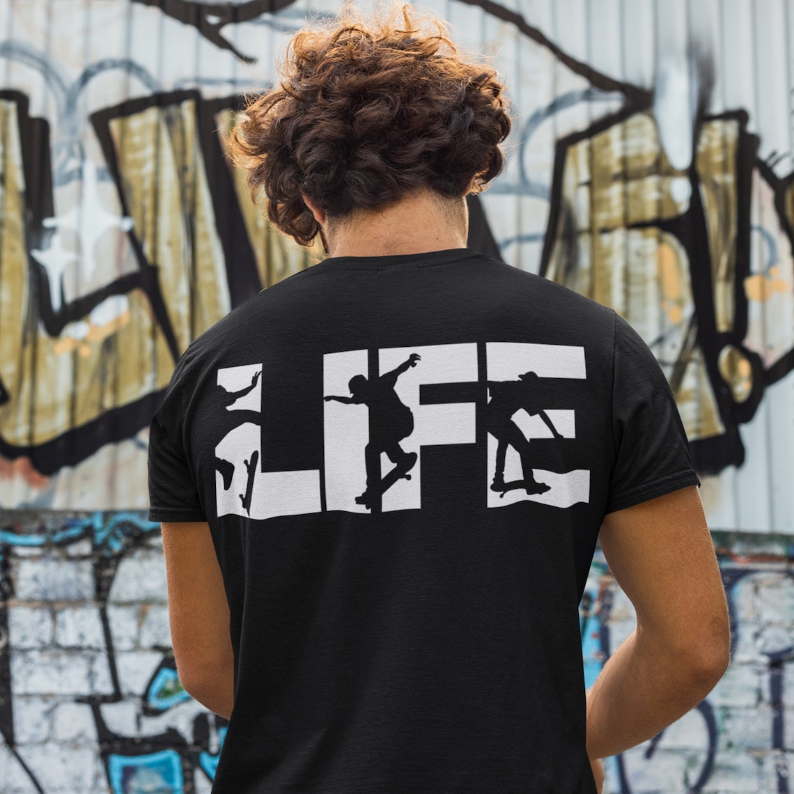 Men's Skateboarding TShirt Unisex Top with Skating Etsy