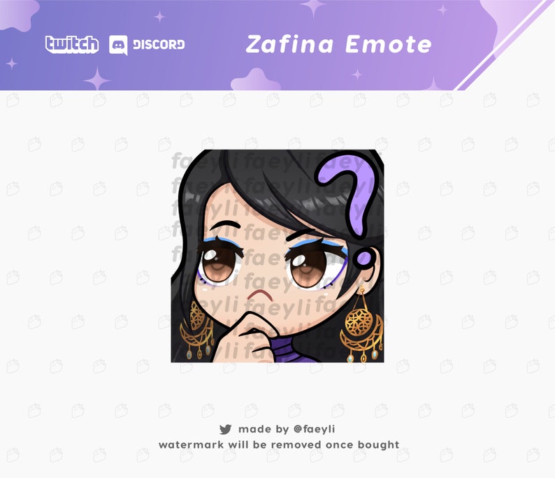 Zafina Tekken Emote Twitch/Discord Confused image 1