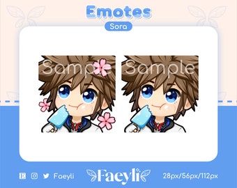 Sora Kingdom Hearts Emote (Twitch/Discord) | Sea Salt Icecream