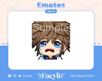 Sora Kingdom Hearts Emote (Twitch/Discord) | Crying