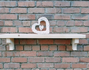 JOINERY GRADE l shelf with corbels I Handmade l Wooden Mantel Shelf with Corbels | Floating Shelves | Pine l STAHU42