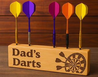 Personalised Dart holder, dart stand , Wooden dart rack Personalised gift valentine Fathers day Birthday Gift Present Game room board game
