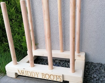personalised welly boot rack