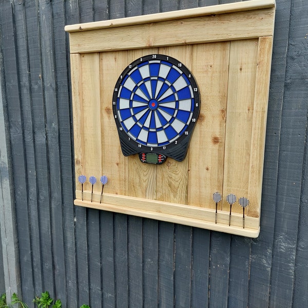 PERSONALISED Wooden Dartboard Surround, Rustic Dartboard Surround