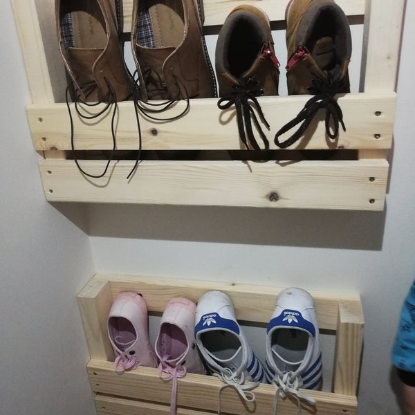 Wall Mounted Shoe Rack Etsy UK