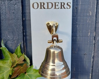 Personalised Last Orders Bell, Home Bar Accessories, Mancave bell, dads shed essentials, dads bar, garden bell, man cave bell, pub bell
