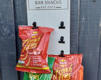 Bar snacks holder, dispenser clip board wall mounted ideal for home bar, pub, mancave - Barware gift idea birthday gift bar sign