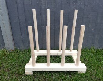 Wellington Boot Stand Wooden Wellie Rack Welly Tidy 2-6 pairs (with Danish Oil )