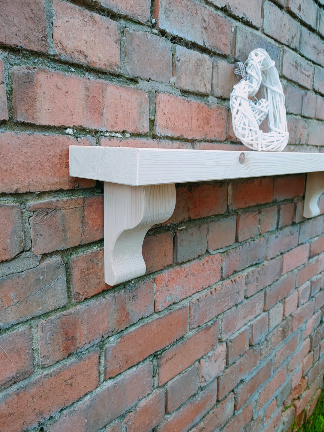 JOINERY GRADE L Shelf With Corbels I Handmade L Wooden Mantel Shelf