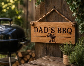 Soild Oak Personalised Wooden Hanging Sign