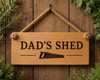 Soild Oak Personalised Wooden Hanging Sign