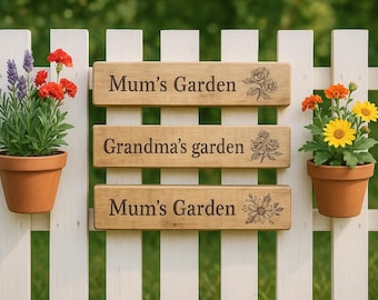 Personalised Wood Sign The Shed, Grandad, Dad’s shed, The Garden Signs mum's garden Wooden Plaque, Man Cave Gift,