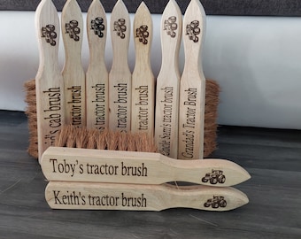 Personalised Cab Brushes , Hand Brush, Tractor lorry cab brush,bristle brush, scania Massey Ferguson John Deere new Holland, farm tool agro