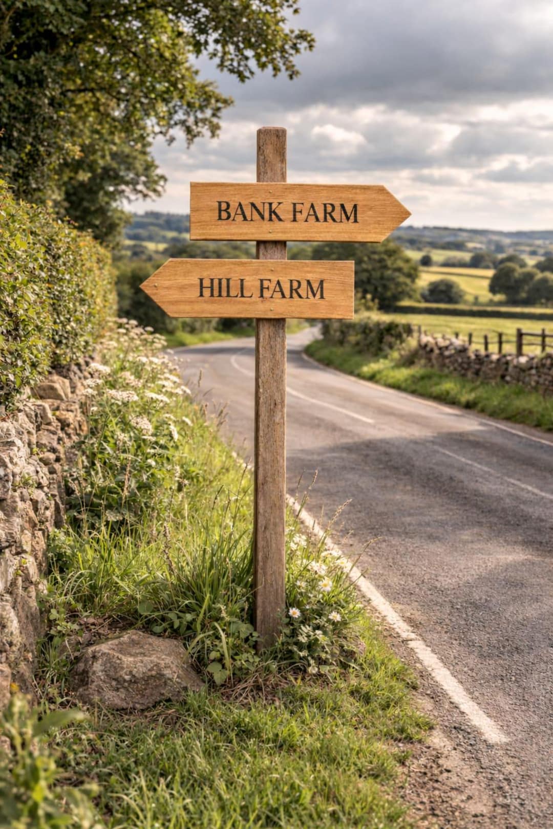 OAK Personalised Engraved Arrow Shaped Sign/pointer/directional Sign ...