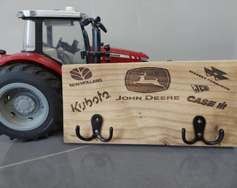 Personalised Farm Tractor Key Rack Organiser Holder Fathers day gift birthday gift