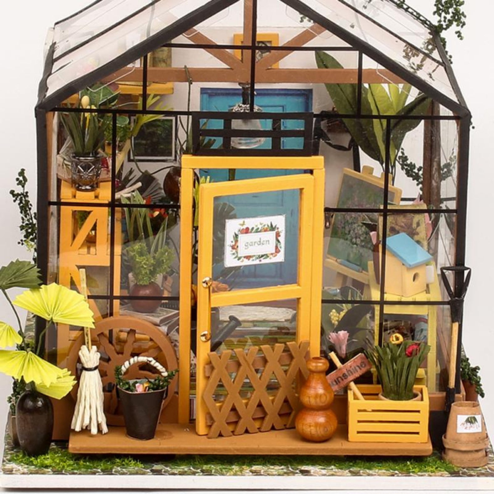 DIY Wooden Miniature Dollhouse Greenhouse Handmade Dollhouse Etsy UK