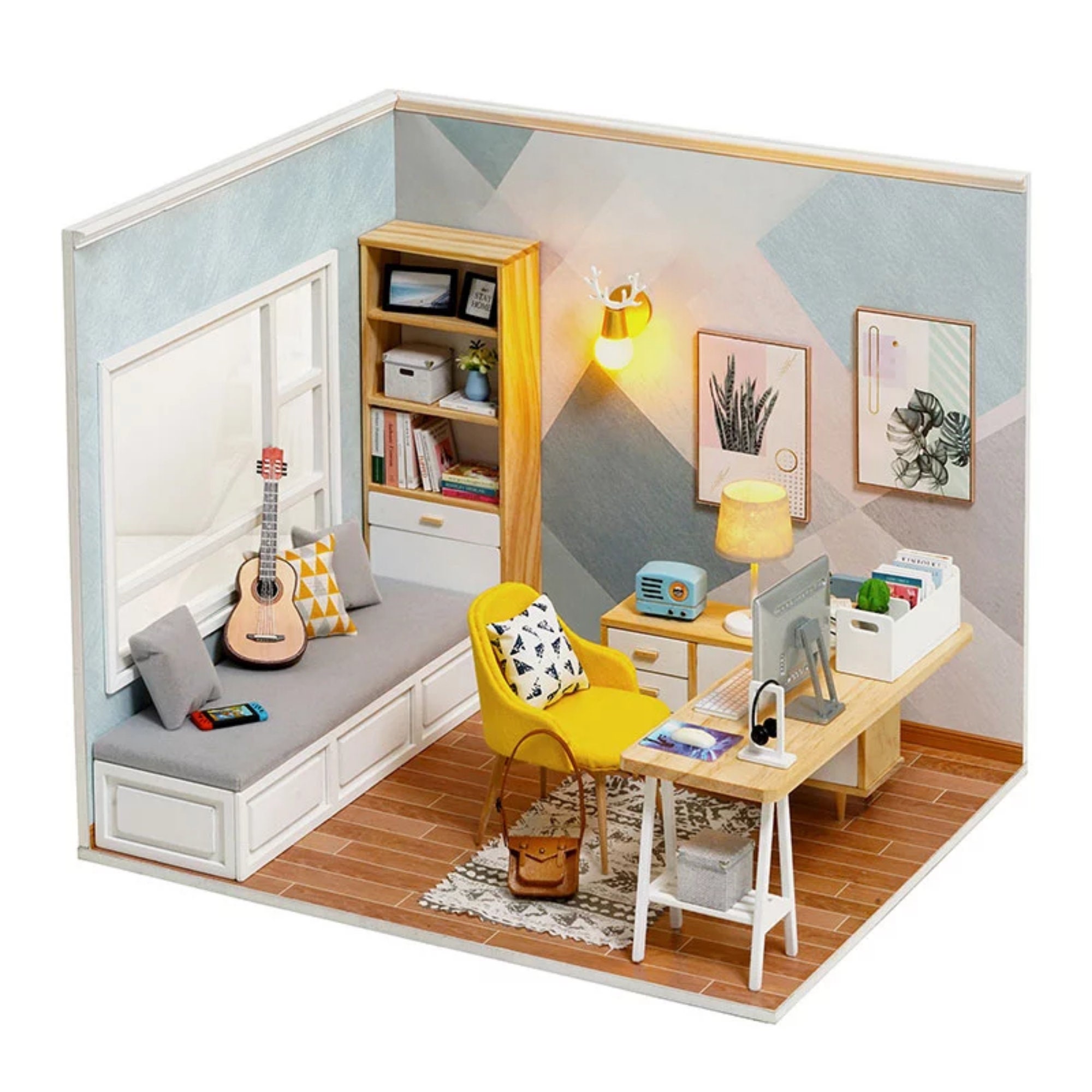 Puppenhaus Möbel Diy Miniatur 3D Holz Miniaturas