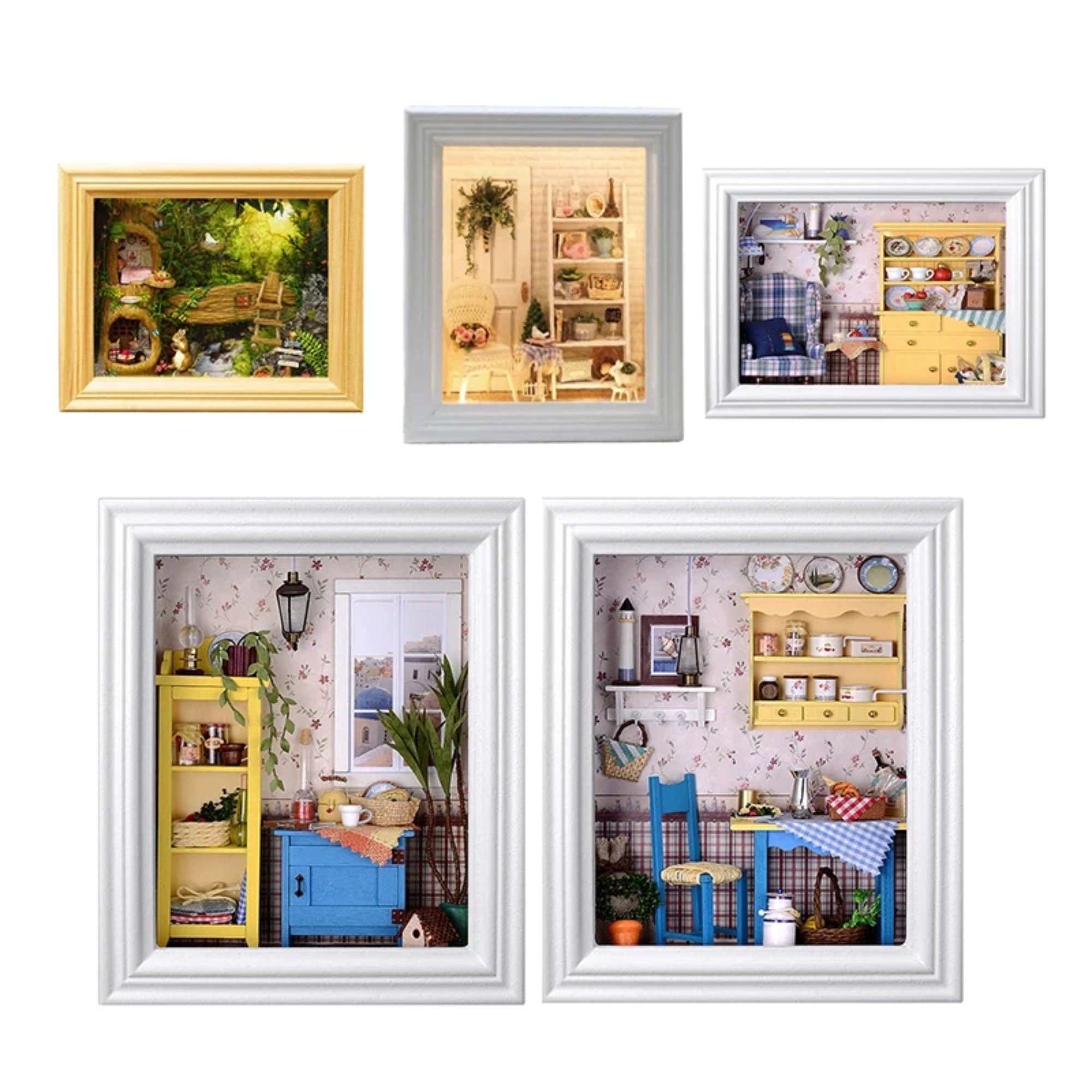 DIY KIT Wooden Frame Dollhouse Miniature Collection Etsy
