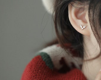 Polytree Earrings Elk Antler Shape Ear Stud Faux Moonstone Earrings Jewelry Gift for Women Girls Polytree Earrings Elk Antler Shape Ear Stud Faux Moonstone Earrings Jewelry Gift for Women Girls