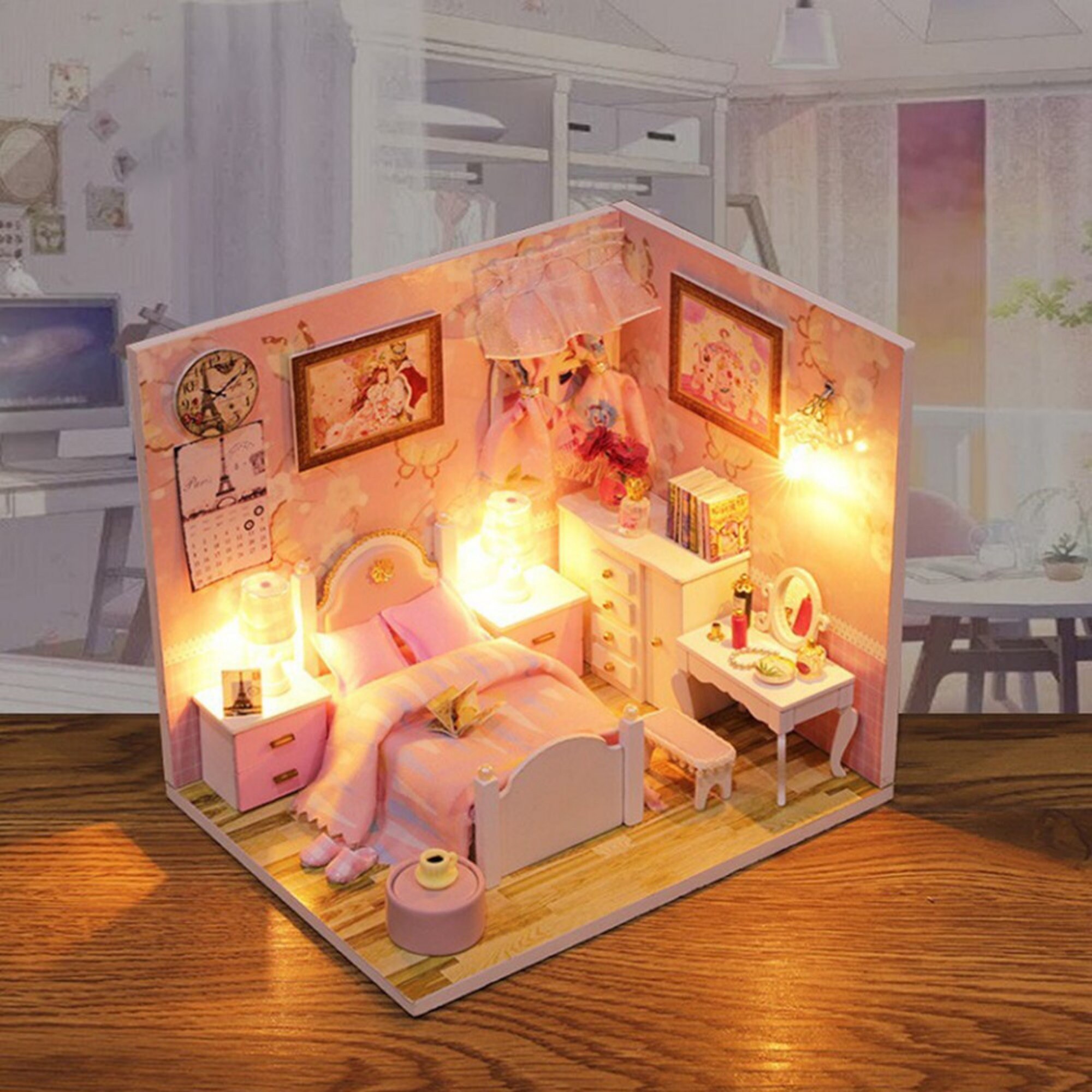 Dollhouse Furniture Diy Miniature 3D Wooden Miniaturas Etsy