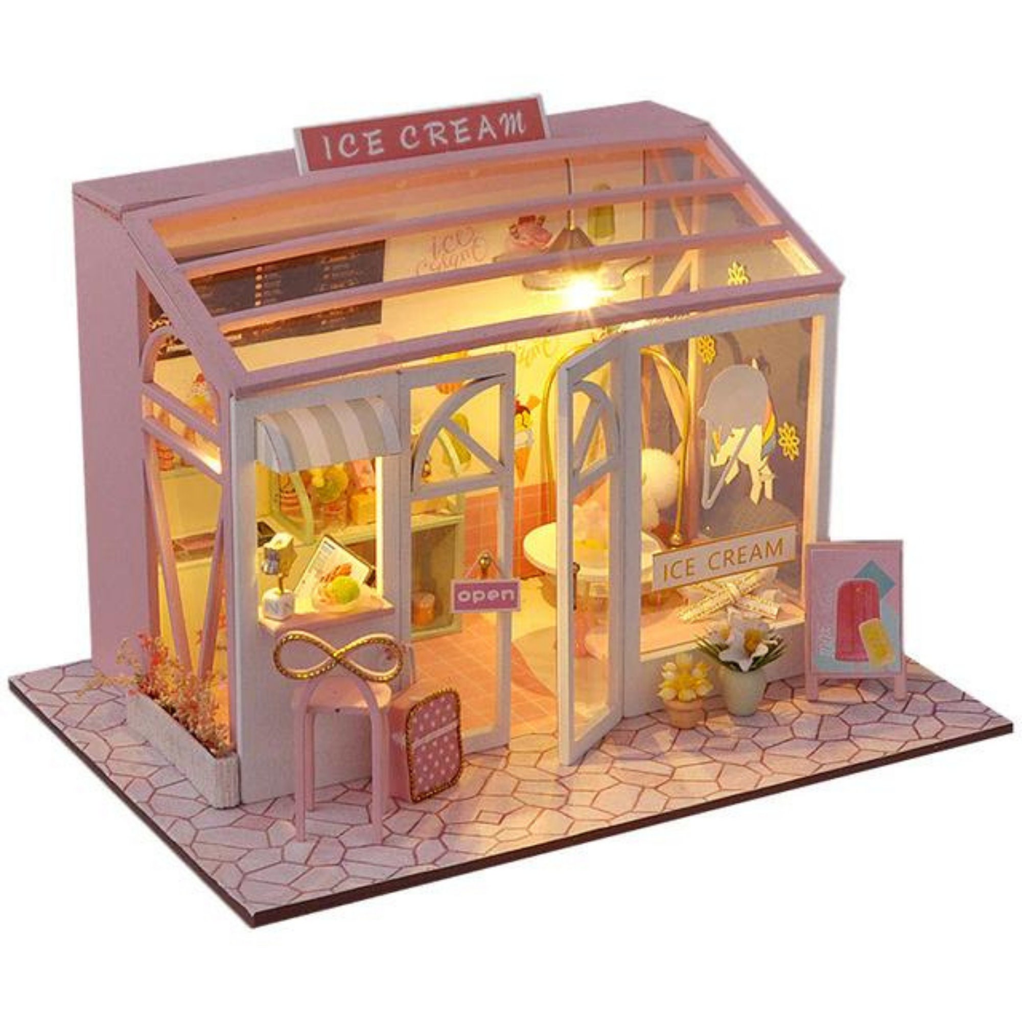 Ice Cream Shop DIY Dollhouse Miniature DIY Doll House With Etsy UK