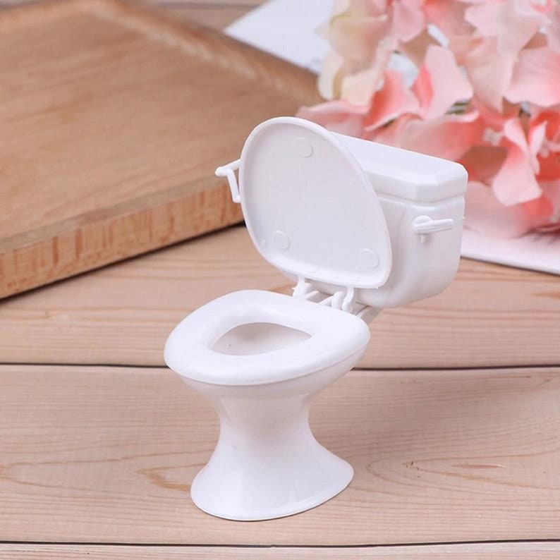 Mini Toilet Dollhouse Toiletminiature Collection Toilet Etsy