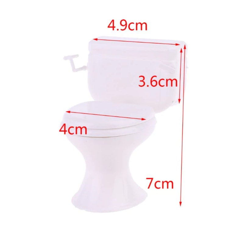 Mini Toilet Dollhouse Toiletminiature Collection Toilet Etsy