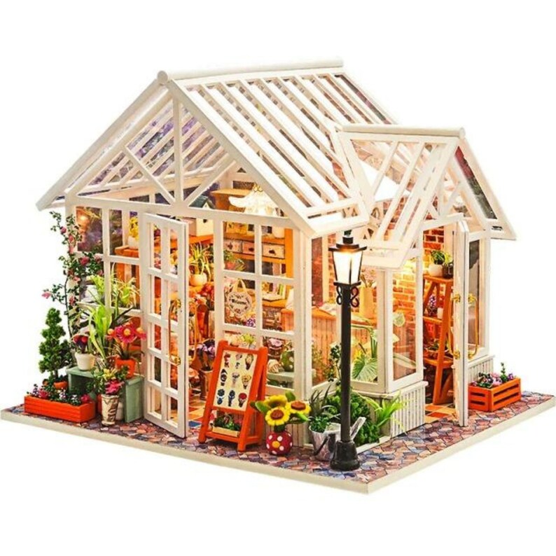 Sosa Greenhouse DIY DIY Dollhouse Wooden Dollhouses Miniature Etsy
