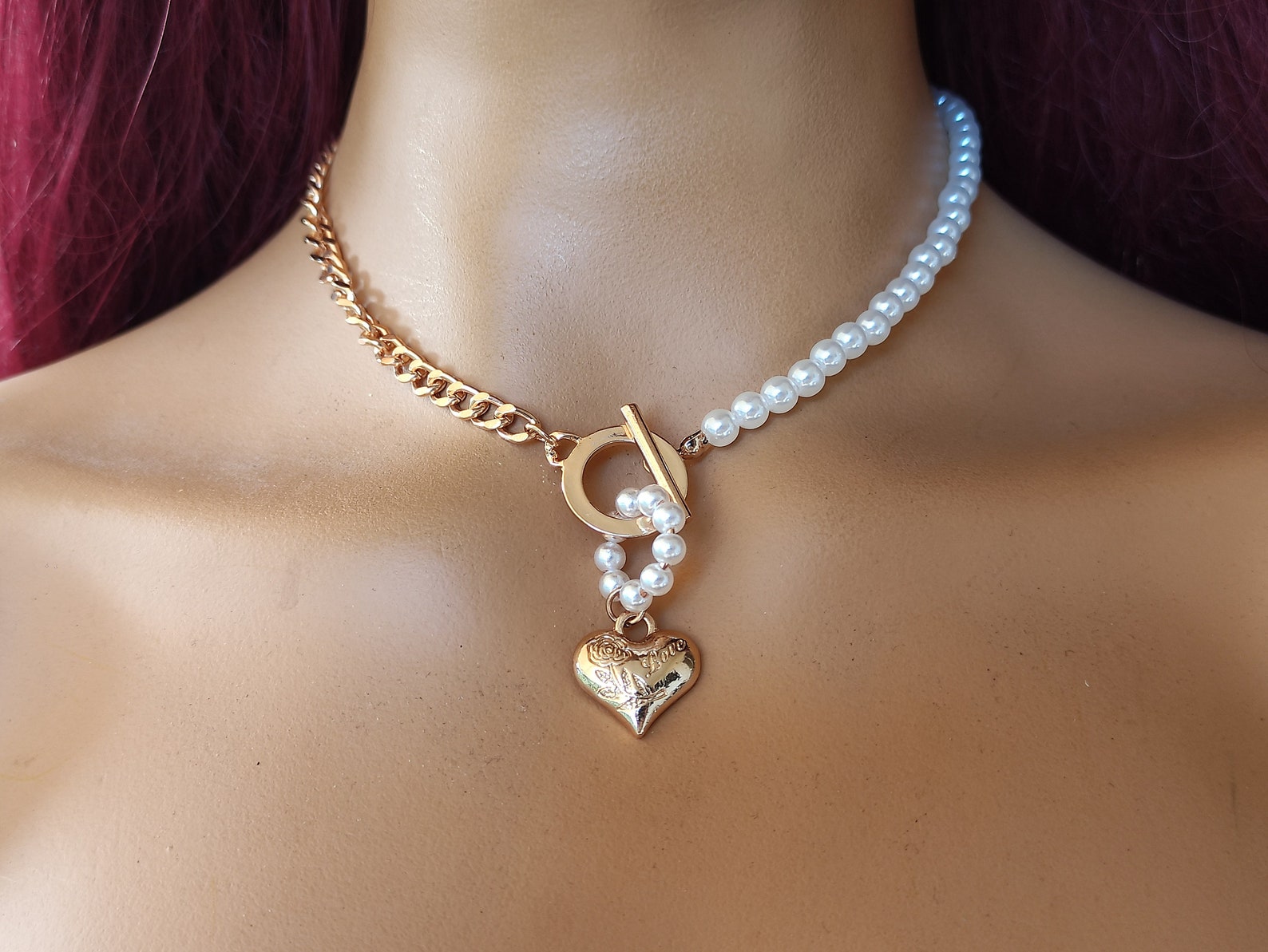 Trendy Pearls Pendant With Chain main image 1