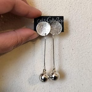 SILVER925 SLIDE BALL DESIGN HOOK EARRINGS/シルバー/ピアス