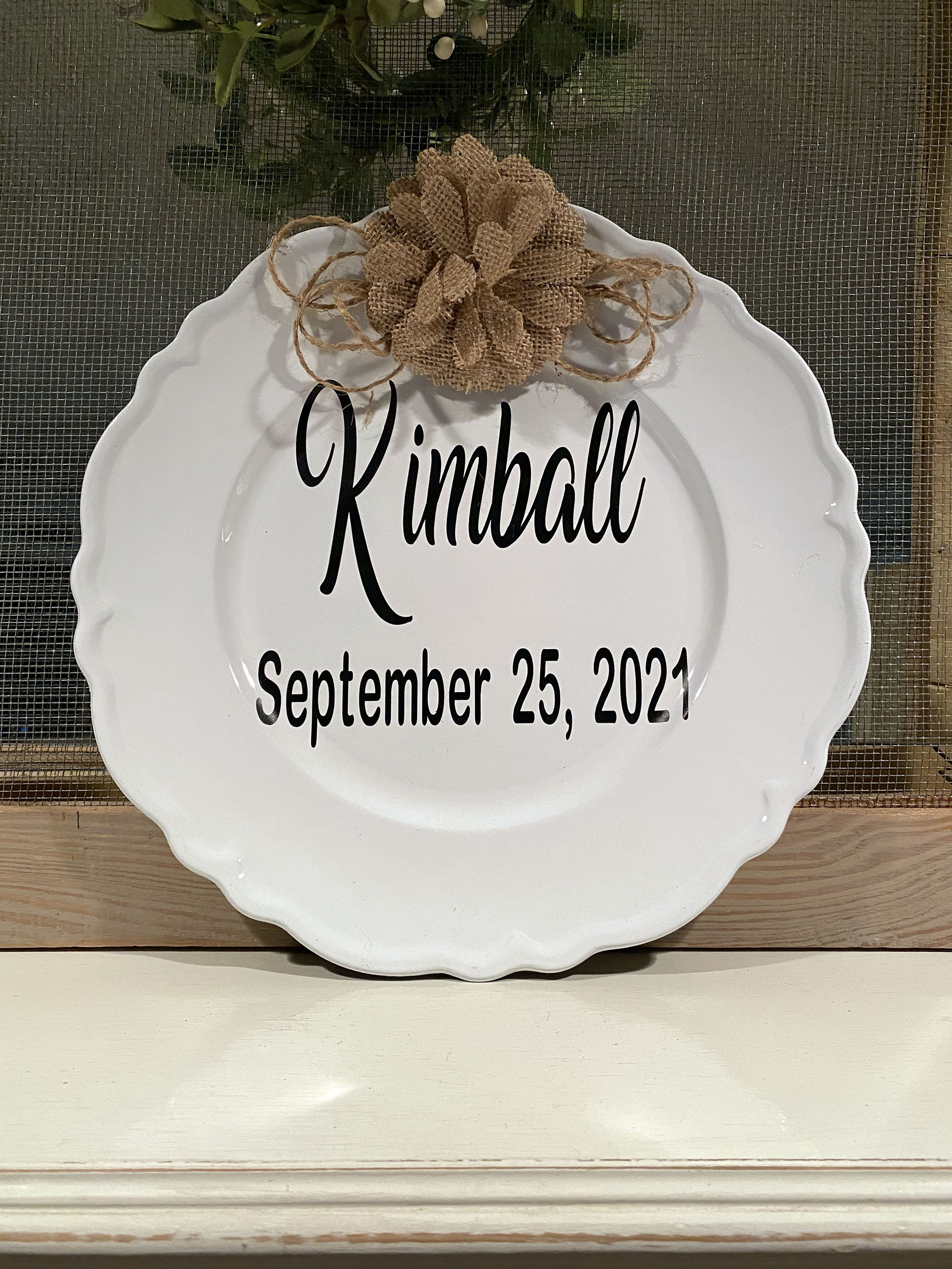 Wedding Plate Wedding Gift Decorative Plate Kitchen Etsy