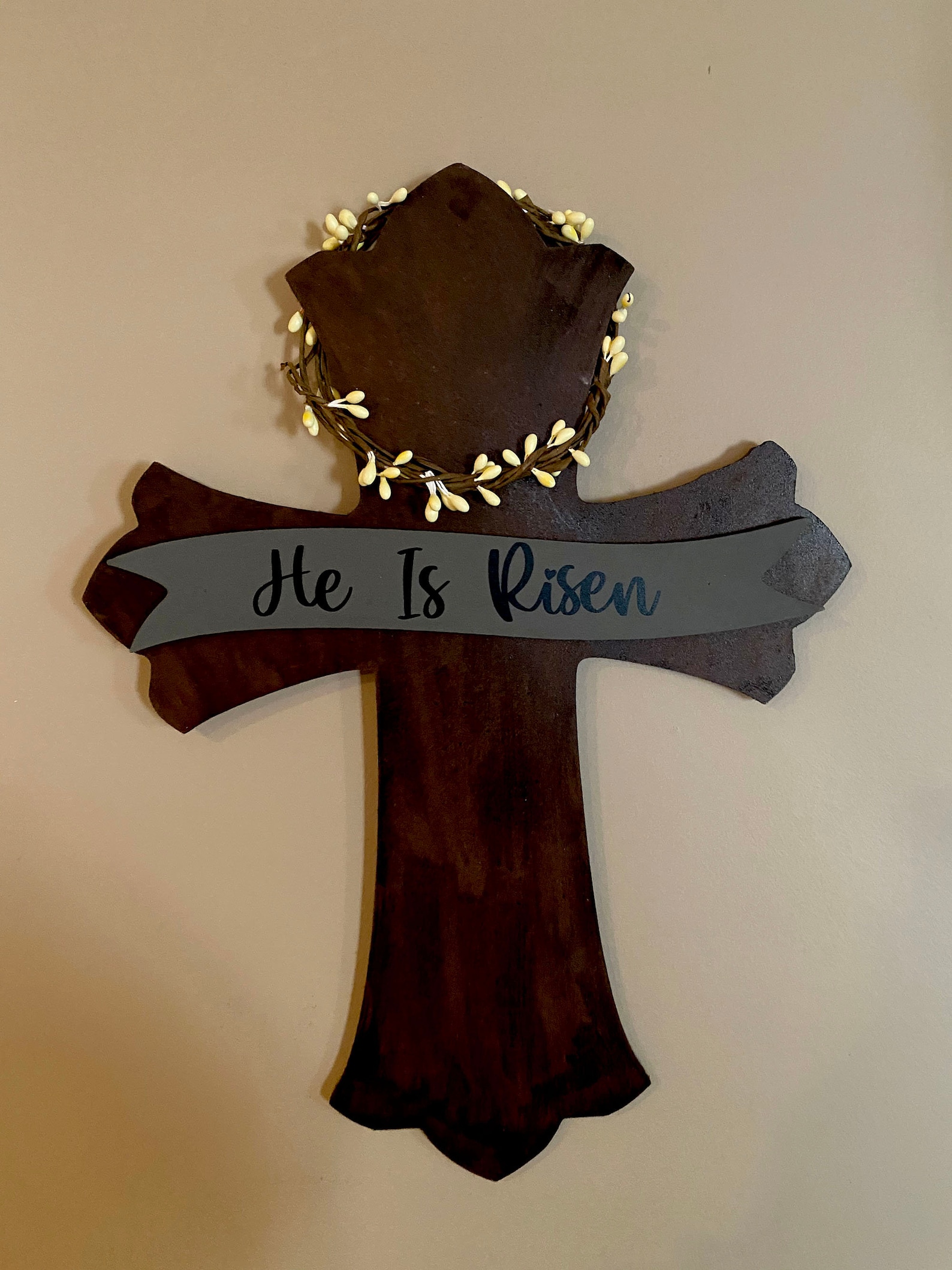 Wooden Easter Cross Wooden Cross Easter Cross Easter Etsy