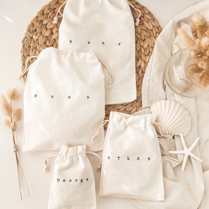 Personalised name fabric keepsake gift bag ~ wedding gift ~ favour ~ bridesmaid bridesmaids keep sake cotton personalized bag