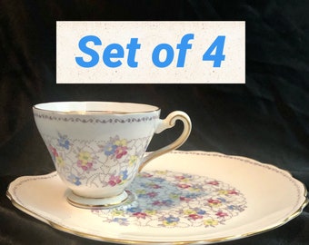 Bone China duo set Afternoon tea tea party collectible display Vintage Duchess Romance tea cup and saucer biscuit saucer gift