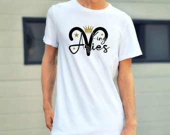 Aries Art Astrology Aries T Shirts, Zodiac Sign Tee, Aries Birthday Gift T-Shirt