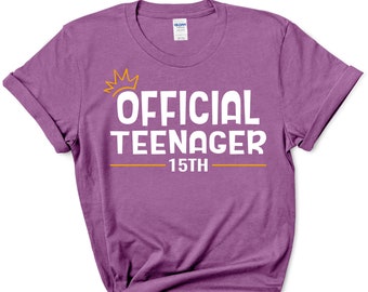 Official Teenager 15th Birthday Shirt: SoftStyle Cotton Tee