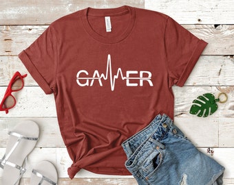 Gamer Herzschlag Softstyle T-Shirt