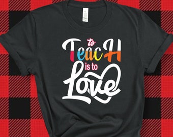 Ensinar é amar camiseta