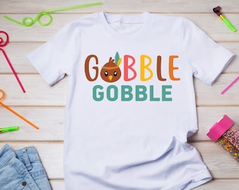 Gobble Gobble Shirt: First Thanksgiving Girl Tee