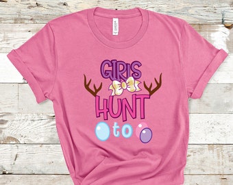 Girls hunt too Shirt, Hunter Shirt, Hunting Shirt, Christmas Shirt