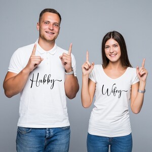 Wifey and Hubby Shirt, Mr and Mrs, Just Married Shirt, Honeymoon Shirt, Couples Shirts