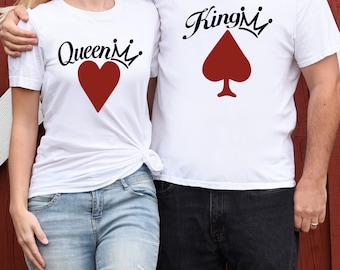 King & Queen Pullover Pärchen Set Schwarz / Weiss Futura