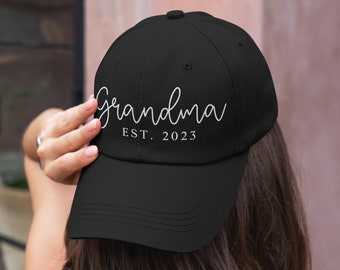 帽子 grandma Grandma Embroidered Baseball Cap: Women's Distressed Cotton Hat