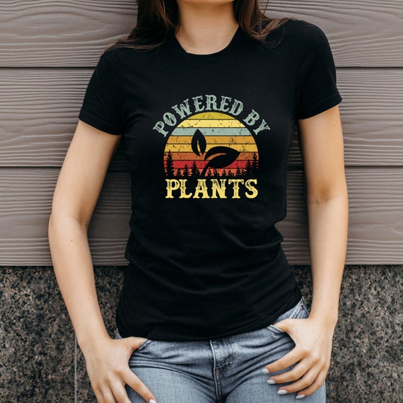 Vintage Powered By Plants Shirt Vegan Vegetarian Vintage Powered By Plants Shirt Vegan Vegetarian