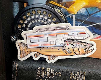 Campamento de peces Pegatina