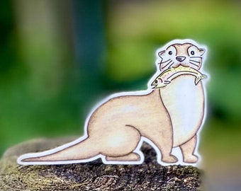 Otter Sticker: Original Vinyl Decal (3&quot; x 3&quot;)