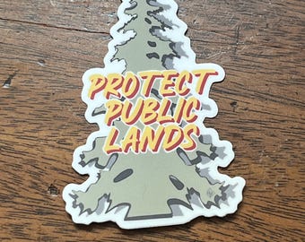 Pegatina de protección de tierras públicas