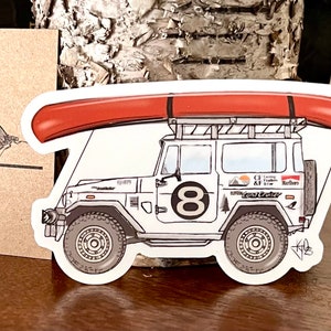 FJ40 Toyota Land Cruiser rode kanosticker