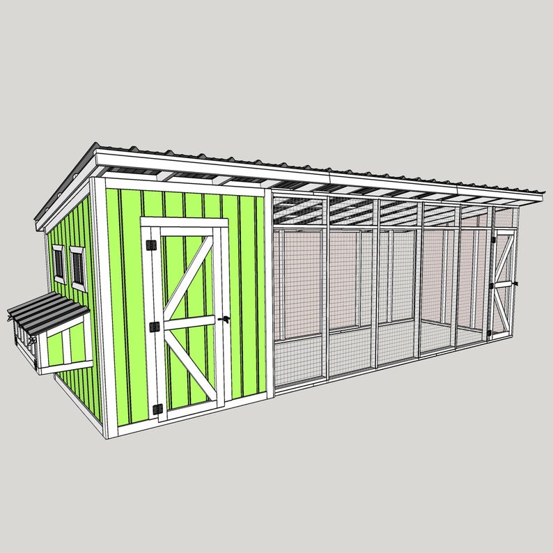 8x24 Chicken Coop Plans - DIY Chicken Coop Plans With Run -DIY Chicken ...