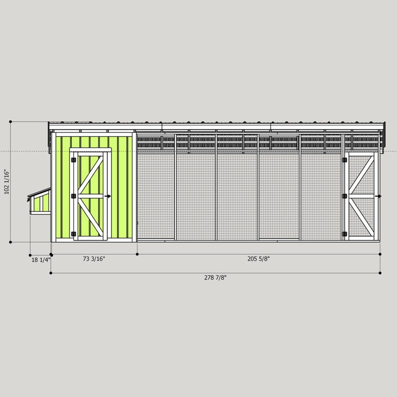 8x24 Chicken Coop Plans - DIY Chicken Coop Plans With Run -DIY Chicken ...